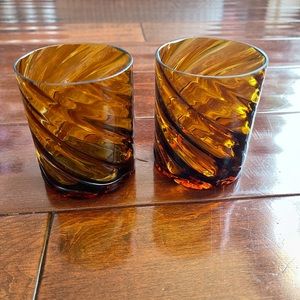 amber drinking glass